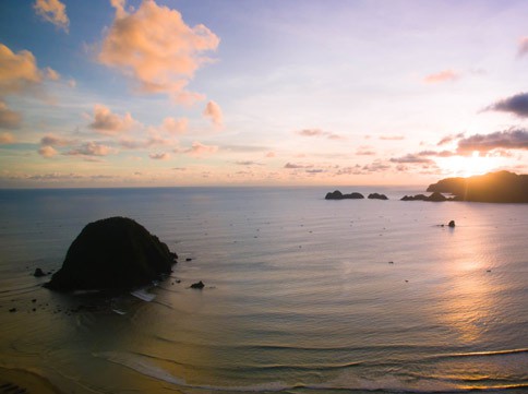Enjoying the beach of Red Island
